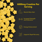 Creatine Gummies Sugar-Free with 6000 mg Creatine Monohydrate