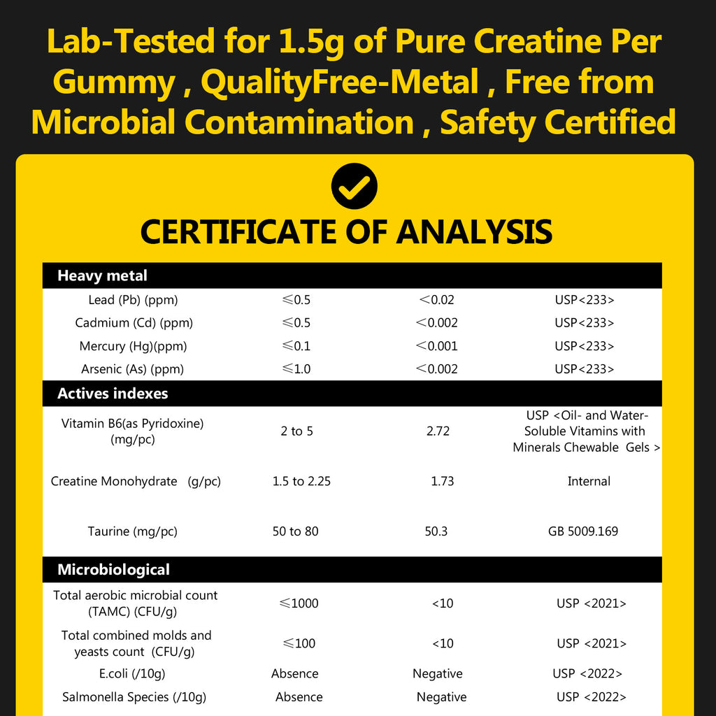 Creatine Gummies Sugar-Free with 6000 mg Creatine Monohydrate